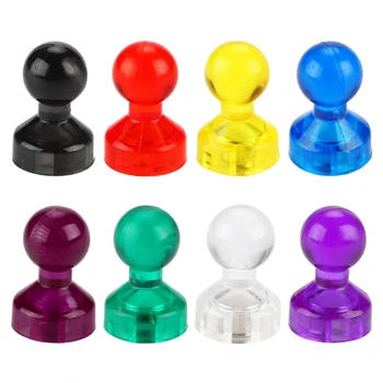 10 бр малки канцеларски материали магнити, 8 цвята трайни бутони.