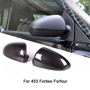 2 елемента Автомобилен Стайлинг От Въглеродни Влакна Корпус Огледала за Обратно виждане За Mercedes Smart 453 Fortwo Forfour автоаксесоари Външна Стикер