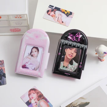 20 Листа PVC Творчески държачи за фотокарточек Kpop в сладкото рамка Корейски канцеларски материали Schoool аксесоари Държач за визитки