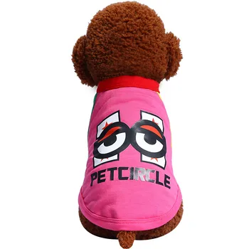 2018 Модни дрехи за домашни кучета Bomei, дрехи за малки кучета, пролет и лято, скъпа жилетка с анимационни принтом за чихуахуа