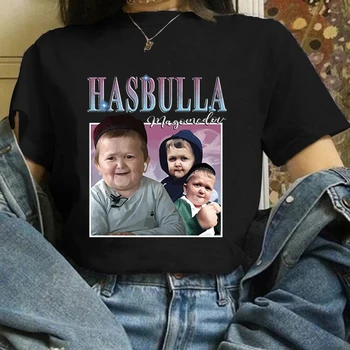2023 Класическа Екип Hasbulla Мъжка Тениска Бойна Тениска Hasbulla Унисекс Хип-Хоп Графична Риза Върховете Kawaii Мультяшная Мъжка Тениска