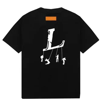 2023 Луксозна мъжка модна дизайнерска тениска с принтом топ с къс ръкав, облекла в стил хип-хоп, азиатски размер M-XXXXXX L