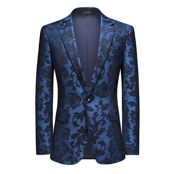 2023 Нов мъжки модерен костюм, празнично палто, всекидневни оборудвана блейзър, копчета, костюми, Блейзери с флорални принтом, сако, мъжко палто бизнес
