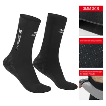 3 мм мини, топли и износоустойчивост чорапи за гмуркане, утолщенное и устойчиво съоръжения за зимно плуване, сърф и гмуркане.