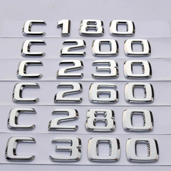 3D ABS Хром, Сребро C300 C220 C200 C230 C260 C280 C350 Емблемата на CGI Букви Стикер Икона на Багажника на Колата Автоаксесоари За C Клас