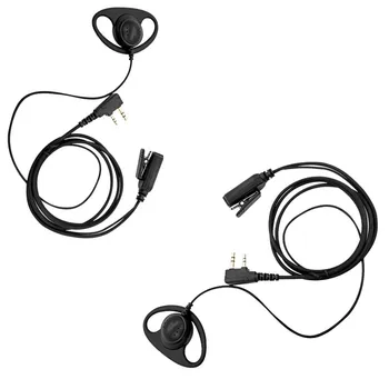 D-образна слушалки с микрофон за ПР, Слушалка за Retevis H-777, 2 опаковки