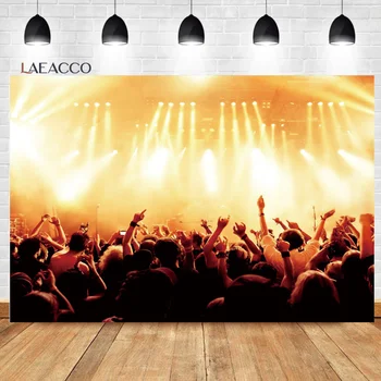 Laeacco Disco Party Background Back to the 80s 90s Let ' s Crazy Dark Dance Music декорация за Абитуриентски бал, Рожден Ден, на Фона на Портретна фотография