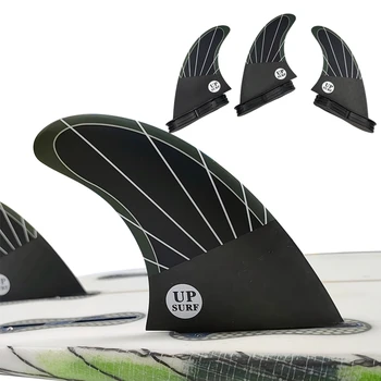S / M / L Tri Fins UPSURF FCS ⅱ Плавен перка подруливающего устройство Перки за дъски за сърф, изработени от въглеродни влакна С двойни первази 2 Перка за сърфиране quilhas Плавен дизайн