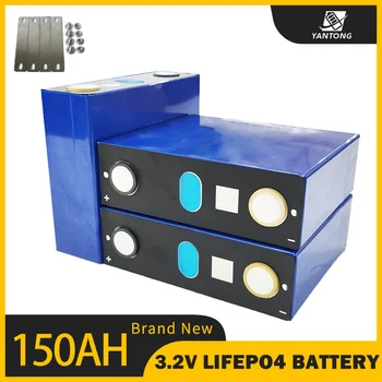 Батерия Lifepo4 4ШТ 3.2 В 150Ач 2C super grade A DIY 12V 24V Акумулаторна батерия 48V за слънчевата система за съхранение на АВТОБУСА