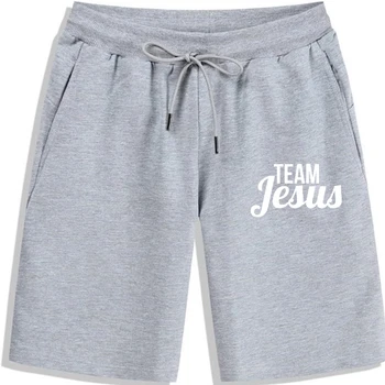 Блузи, спортно облекло, къси панталони Team Jesus, реколта смел готина християнска тениска, мъжки къси панталони Sweagym на Деня на благодарността С принтом Special