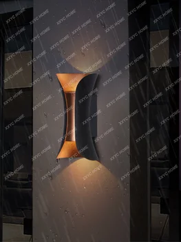 Външен водоустойчив Perfekt-Двуглавият монтиран на стената лампа за измиване на снимки нагоре и надолу, Циментова стена на коридора