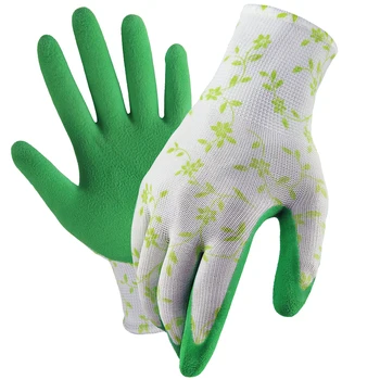 Градински ръкавици с един размер за жени, работни ръкавици от дишаща разпенен латекс, за градинарство, озеленяване, НАПРАВИ си сам, 100% Чиста гума