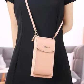Дамска чанта, портмоне от мека кожа, в чантата за мобилен телефон със сензорен екран, чанта през рамо, чанта през рамо за жени, ниски цени, дамски чанти