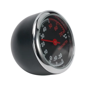 Дигитален часовник-термометър корпус от ABS-пластмаса, стъкло огледало за декорация за арматурното табло, мини-термометър за интериора на колата, измерители