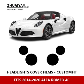 За ALFA ROMEO 4C 2014-2020 Външна Фаровете на колата Срещу надраскване PPF предварително нарязани на Защитно фолио Ремонт на филм автомобилни стикери Аксесоари