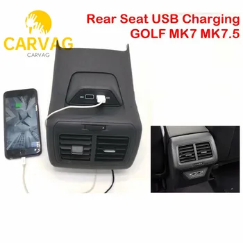 ЗА LHD Golf 7 7.5 MK7 MK7.5 Dual USB Зареждане на задната седалка