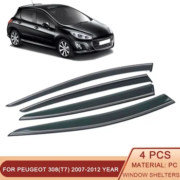 За Peugeot 308 (T7) Въз Основа На 2007-2012 Прозореца На Колата Защита От Слънце И Дъжд Козирка Щит Подслон Защитно Покритие Рамка Стикер Външни Аксесоари