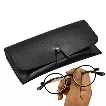 Изкуствена Кожена Чанта За Очила Hard Shell Case Притежателя Женски Слънчеви Очила Мек Протектор Пътна Чанта За Очила Кутия за Колоезденето