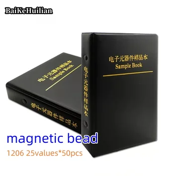 Книга проби магнитни топки 1206 SMT 25 стойности * 50шт. Ръководство за лабораторна образци на индуктивност