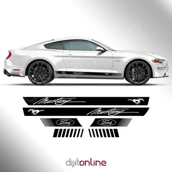 Комплект стикери със странични ивици Mustang / страничната графика за Ford Mustang 2015 2020