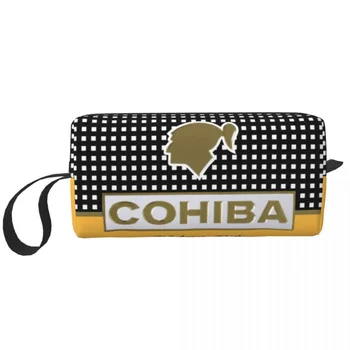 Косметичка за пури Cohiba Habana Cuba, водоустойчив косметичка, пътна чанта за тоалетни принадлежности, чанта-органайзер за съхранение за мъже и жени