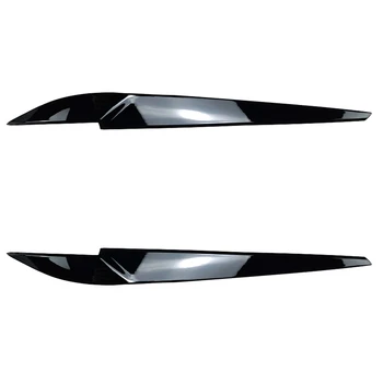Кутията отпред фарове Главоболие лампа Тампон за очи и вежди ABS за BMW X5 X6 F15 F16 2014-2018 Черен гланц