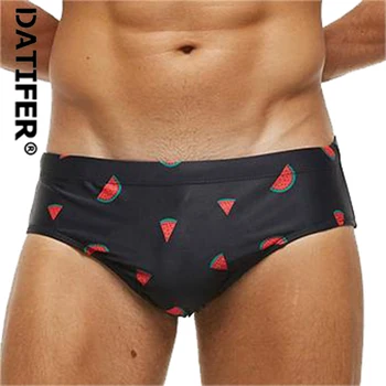 Летни мъжки къси панталони Datifer, плувни гащи, Плажна секси свалящ Дишаща тампон Големи размери, Бермудски острови, Мъжки плувни шорти