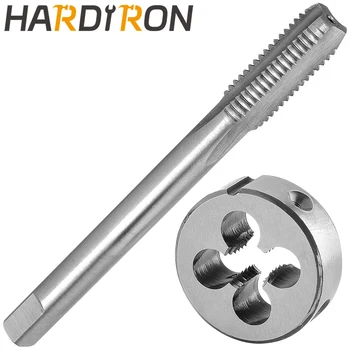 Метчик и матрицата Hardiron M9 X 0,5 Лявата, метчик с дърворезба M9 x 0,5 и кръгла матрица за металообработващи машини