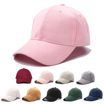 Модни велур бейзболни шапки за мъже и жени, есен-зима, однотонная хип-хоп шапка в стил ретро, Улични Регулируеми шапки с сенника, Унисекс