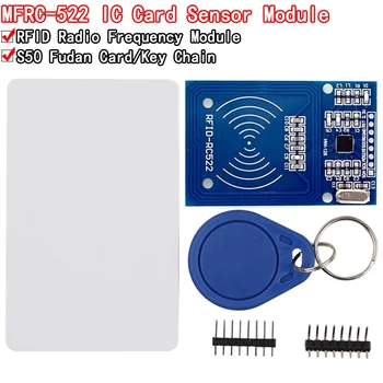 Модул сензор RFID-карти MFRC-522 RC522 RFID за изпращане на карта S50 Фудан, ключодържател за часа nmd raspberry pi