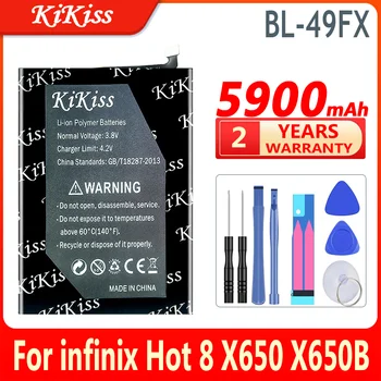 Мощна батерия KiKiss BL-44CX BL-49FX BL-44AX BL-39IX за Infinix X687/Zero 8/8i CE9 Hot 8 9 Note 4/5 pro Spark 5 Pro X655