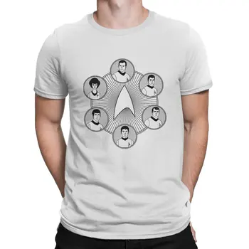 Мъжки t-shirt анимационни серии Circle Новост в памучна Тениска С Къс Ръкав Stars Treke Science Тениска С Кръгло Деколте Облекло За Възрастни