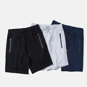 Мъжки шорти за бягане, плажни панталони от мека дишаща тъкан с голям размер, еластичен колан, обикновен цвят, Идеален подарък за един човек