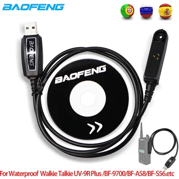 Оригинален Baofeng UV-9R Plus USB Кабел За Програмиране и Предаване на Данни на Cd-диск С Драйвери За Baofeng UV9R Plus BF-9700 9rhp A-58 S56 Водоустойчив CB Радио