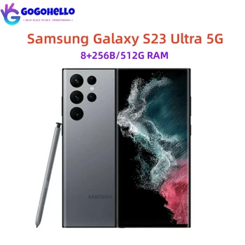 Оригинален Отключени Samsung Galaxy S23 Ultra 5G S918 6,8 См ROM 256/512 GB RAM 8/12 GB Snapdragon NFC Смартфон с Android 12MP