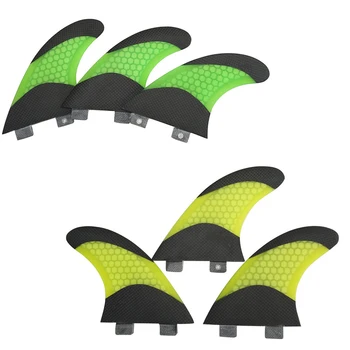 Перките на Tri За дъски за сърф UPSURF FCS Fin Box G5/G7 Honeycomb Quilhas С Двойни Первази От Фибростъкло Performance Основната Surf Fins Водни спортове