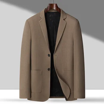 Плюс размер 7XL 8XL Есента нов мъжки ежедневни сако Каки в класически стил, луксозен модерен бизнес мъжки брендовый яке