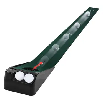 Подложка за голф Putting Green Pro 8 Метра, с автоматично прибиране на топката, аксесоари за голф, за мъжете, които играят голф, Домашен офис, Голф на закрито