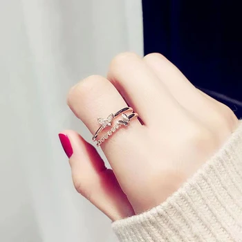 Пръстен с пеперуда Модно Персонализирани прост пръстен на показалеца си Пръстен в студа със стил