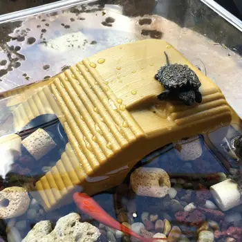 Регулируема пластмасова платформа за влечуги с вендузи Платформа за катерене по костенурка Двухколейный масичка за къпане костенурки