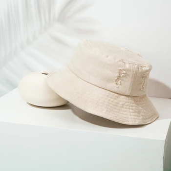 Рибарска шапка от чист памук YONBEN Дамски Японската солнцезащитная шапка с козирка Индивидуалност и Счупена шапка Дамски