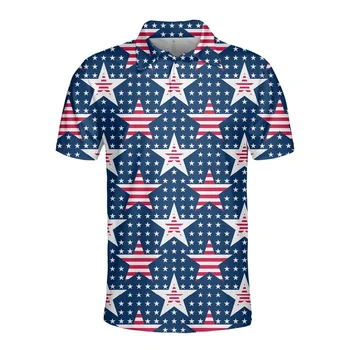 Риза с къси ръкави С 3D Принтом Американски Флаг За Мъже, Ежедневни Свободни Блузи Ropa Hombre, Градинска Облекло Harajuku, високо качество на Върховете Унисекс, Тениски