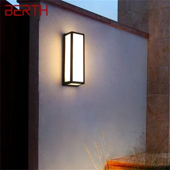 Светлина Стенни Аплици BERTH Outdoor Classic LED Waterproof IP65 Лампа за Украса на Дома Тераси.