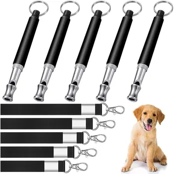 Свирка за кучета, останавливающий лай, устройство за медна безшумна ултразвукова тренировка на кучета, флейта, за да спре да лае за пет доставки, инструмент за аудио обучение