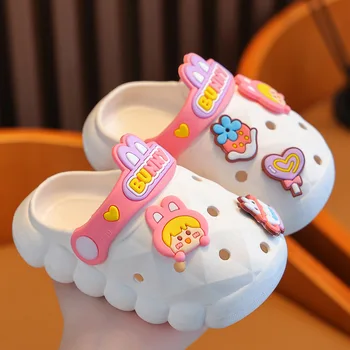 Симпатични чехли за момичета 1-6 години, детска градинска обувки, летни нескользящие пързалки принцеса, панталони за баня Fpr за момичета