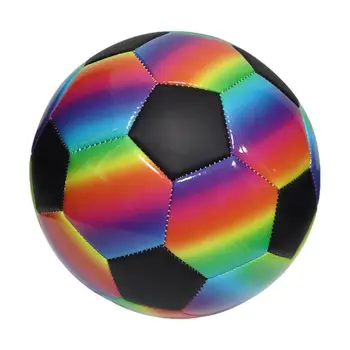 Спортен футболна топка от рейнбоу PVC за спорт на закрито и открито, преносим спортен инвентар за момичета, момчета и деца