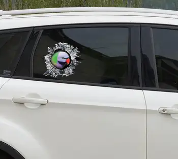 Стикер на прозореца с Усатым Папагал, стикер на колата Стикер за автомобил с Усатым Папагал, забавна стикер