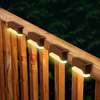 Ступенчатые Светлини Външни Непромокаеми 8 Опаковки Безжични Украси Фенери За Стълбове На Оградата На Стълбите На Двора, Двор Пътека И На Пътеката