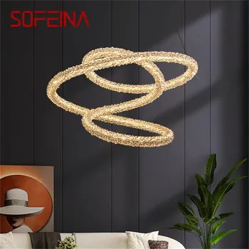 Съвременен творчески окачен лампа SOFEINA, led осветителни тела, златни Декоративни кристални полилеи за дома, хол, трапезария