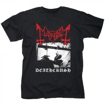 Тениска Mayhem Deathcrush от черен памук с къс ръкав N55E033